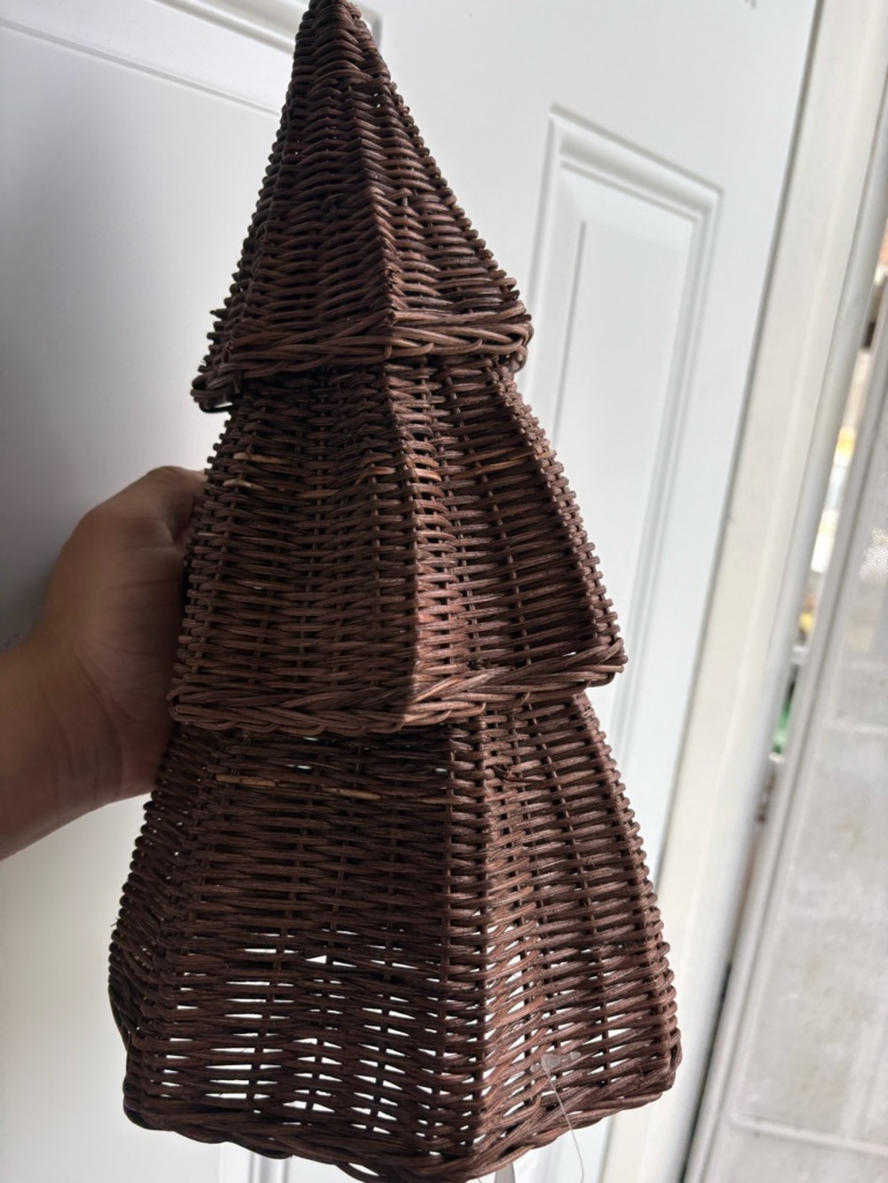 Large Scalloped Rattan Christmas Tree from Threshold™ designed with Studio McGee